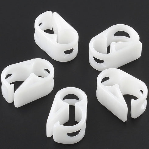 1/4" - 5/16" Plastic Tubing Clamps Flow Control Hose Clamp, Laboratory Pinch Valve Shut Off Hose Clamp - Pack of 5 White...