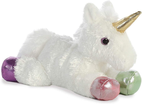Aurora® Adorable Mini Flopsie™ Prism Unicorn™ Stuffed Animal - Playful Ease - Timeless Companions - White 8 Inches...