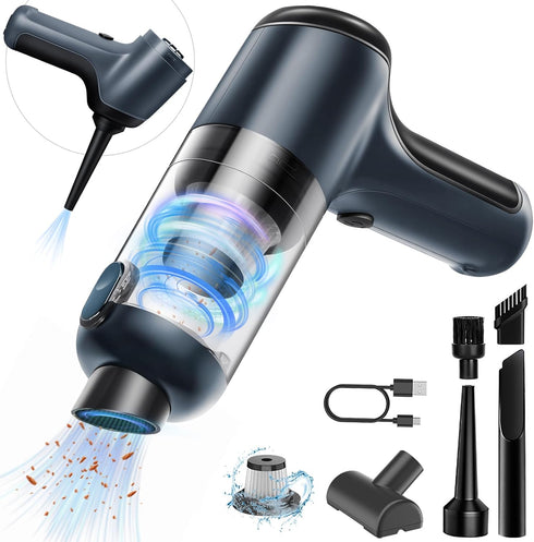 Mini Handheld Vacuum Cordless, Car Vacuum Cleaner Portable Rechargeable 3 in 1 Dust Buster & Air Blower & Pump, High Power Small Car Vacuum Cordle...