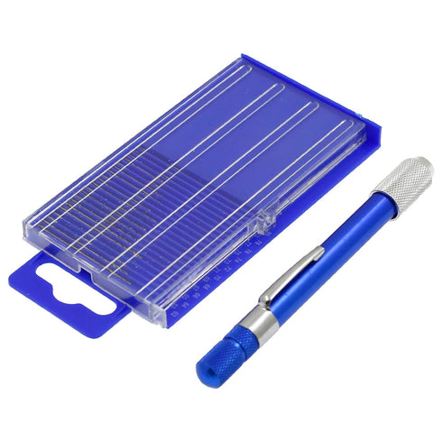 21Pcs Metric Mini Micro Drill Bit Set, HSS Twist Drill Bits with Mini Pin Vise & Plastic Case, Precision Drilling Hand Tools for Wood Jewelry DIY ...