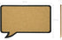 Navaris Cork Board Bulletin Board - Rectangular Speech Bubble Design 11 x 17 in, includes 5 Pins - Message Noticeboard Memo Shape Display Pinboard...