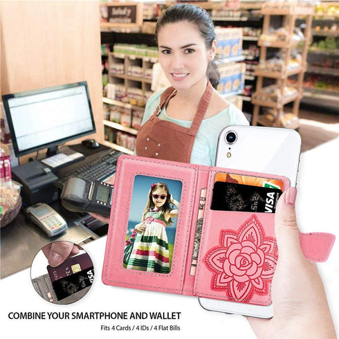 MEUPZZK Cell Phone Wallet Slim 3M Adhesive Credit Card Holder Stick on Wallet Cell Phone for iPhone/Android/Samsung Galaxy and Most Smartphones (A...