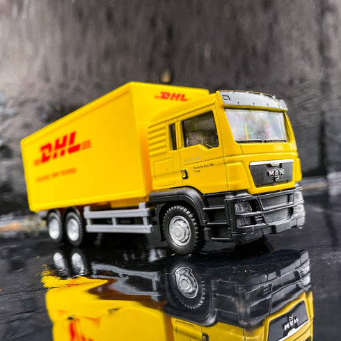 BDTCTK Compatible for DHL Container Truck Car Model Toy Cars, Zinc Alloy Die-Cast Vehicles Kid Toys for Boy Girl Gift...
