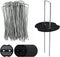 40 Pack 6 Inch Landscape Staples & 40pcs Fixing Gasket Sets, Garden Stakes Galvanized Steel Fabric Pins Heavy-Duty U Shape Sod Turf Pins for Groun...