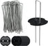 40 Pack 6 Inch Landscape Staples & 40pcs Fixing Gasket Sets, Garden Stakes Galvanized Steel Fabric Pins Heavy-Duty U Shape Sod Turf Pins for Groun...