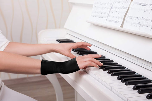 Dr. Arthritis Doctor Developed Wrist & Hand Compression Sleeve Support Brace, Palm Protector, Optimum comfort for Carpal Tunnel, RSI & More Black,...