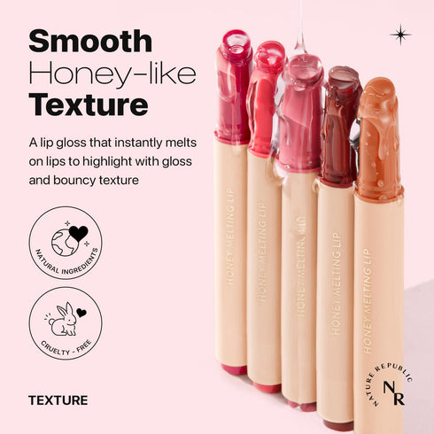 Nature Republic HONEY MELTING LIP (02 FIG) K-BEAUTY, Lip Plumper, Tint, Balm, Korean, Lip Gloss, Cute, Glow...