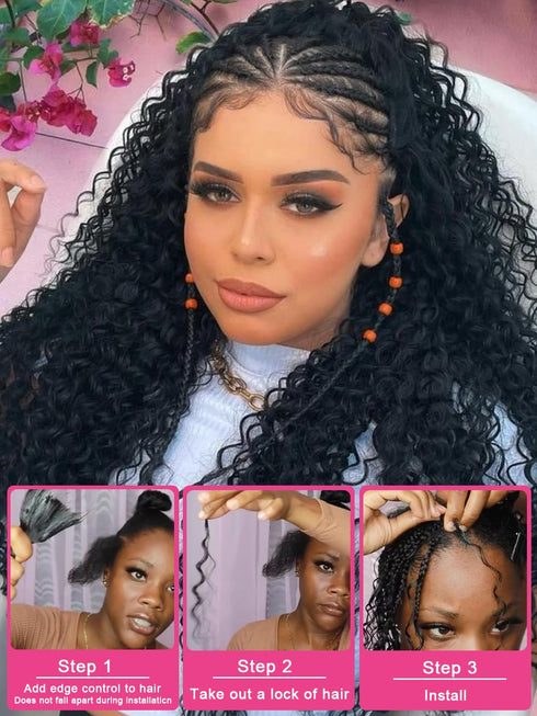Human Braiding Hair 50g 1 Bundle 16 Inch Deep Wave Bulk Human Hair for Braiding No Weft Bundle 10A Brazilian Virgin Curly Human Hair Extensions fo...