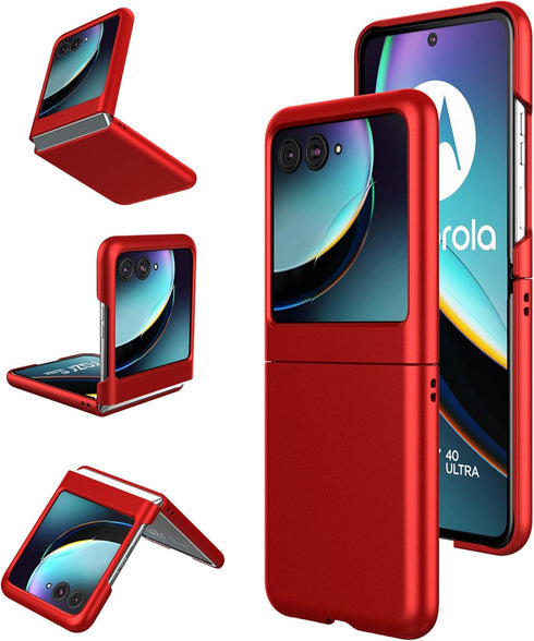 Foluu Slim Fit Case for Motorola Razr Plus 2023, with 1 Pack Soft Inner TPU Moto Razr Plus 2023 Screen Protector, 1 Pack Front Built-in Screen Pro...