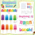 53 Pcs Summer Bulletin Board Decorations Set Ice Pop Classroom Decor Ice Lolly Paper Cutouts with Bulletin Board Borders for Summer Ice Cream Part...