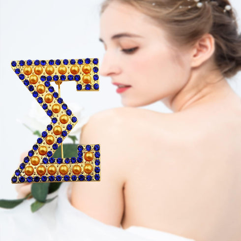 CHOORO The Sorority Heart Brooch Pin Sorority Gift Greek Sorority Jewelry Gift (Z golden brooch)...