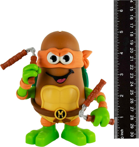Poptaters Teenage Mutant Ninja Turtles includes 1 character, Michelangelo or Raphael, 12 removable, interchangeable facial and body parts includin...