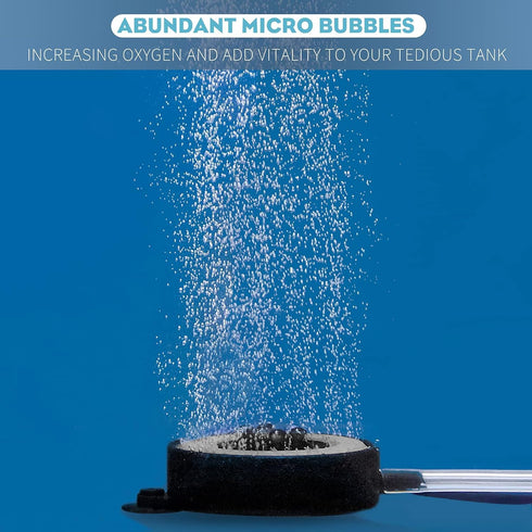 Pawfly 2 Inch Aquarium Air Stone Disc with LED Light Fine Bubbler Diffuser with Tubing for Fish Tank (Pump not Included)...