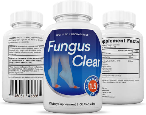 Fungus Clear 1.5 Billion CFU Probiotic Pills 60 Capsules...