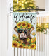 Welcome Spring Summer Highland Cow Decorative Garden Flag, Farm Animal Sunflower Floral Flower Yard Outside Decorations, Bee Farmhouse Rustic Outd...