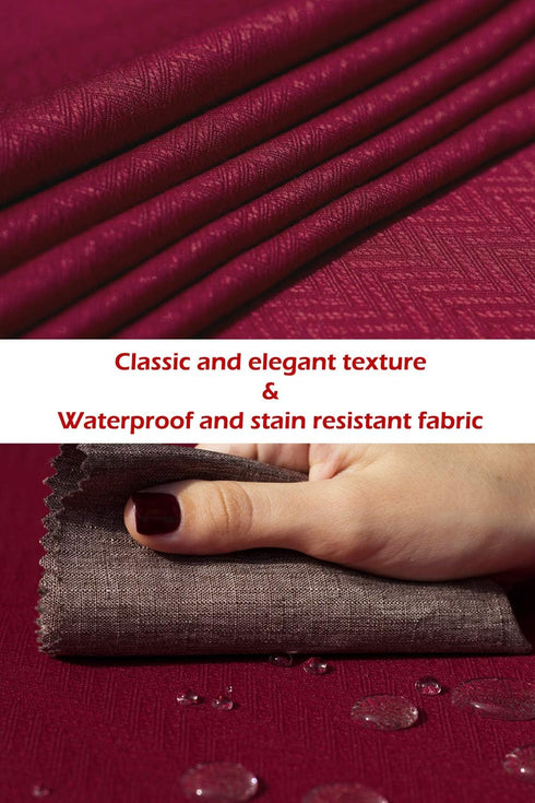 Red Placemats Set of 4, Double Layered Burgundy Place mats for Dining Table, Cranberry Waterproof Table Mats for Kitchen Table for Fiesta, Dinner,...