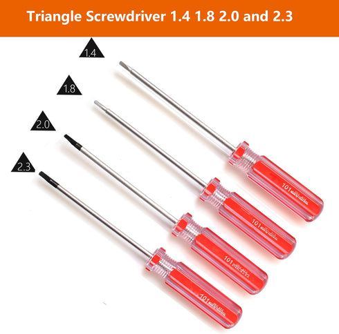 Triangle Screwdrivers Set 7 Sizes 1.4mm 1.8mm 2.0mm 2.3mm 2.7mm 3.0mm 4.2mm, SKZIRI 7in1 Triangle Screwdriver Tool Kit for Fixing Electronic Toys ...