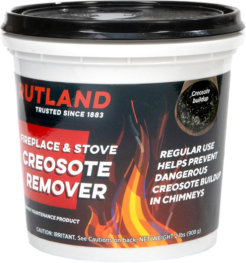 Rutland Creosote Remover, Fireplace, Wood Stove & Chimney Cleaner, 2 lb Tub...