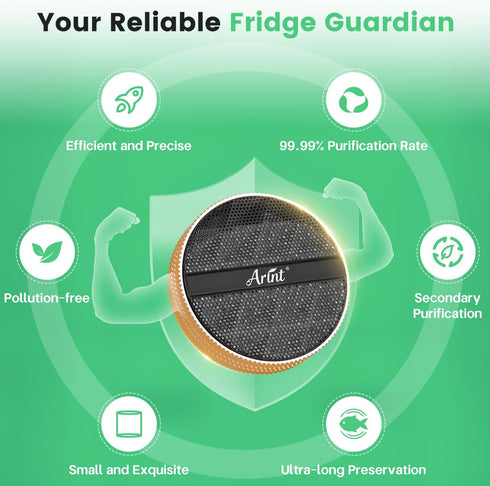 Fridge Deodorizer, 20-Minute Efficient Refrigerator Deodorizer Odor Eliminator, 12x Extended Freshness, More Effective Than CH-CUT and Baking Soda...