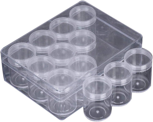 TDOTM 12 Grids Transparent Plastic PS Jewelry Earring Beads Sewing Pills Beads Organizers Storage Bottle(1 Pack)...