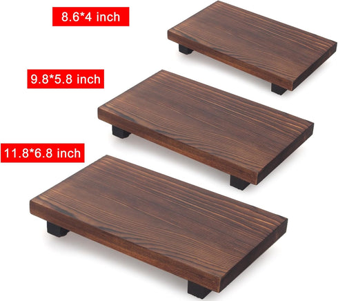 Small Kitchen Sink Soap Tray for Counter Bathroom Vanity Tray Wooden Risers for Kitchen Countertop Decor Dish Soap Dispenser Farmhouse Wood Pedest...