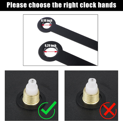 Mudder 14 Styles Black Clock Hands Only Clock Movements Clock Mechanisms, Non Ticking Hands, Clock Hands Replacement Kit Made of Aluminum, DIY Clo...