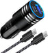 USB C Car Charger, 30W Fast Car Phone Charger Adapter 3FT USB C to USB C Cable for iPhone 15/15 Pro/15 Pro Max/15 Plus, Samsung S24 S23, Google Pi...