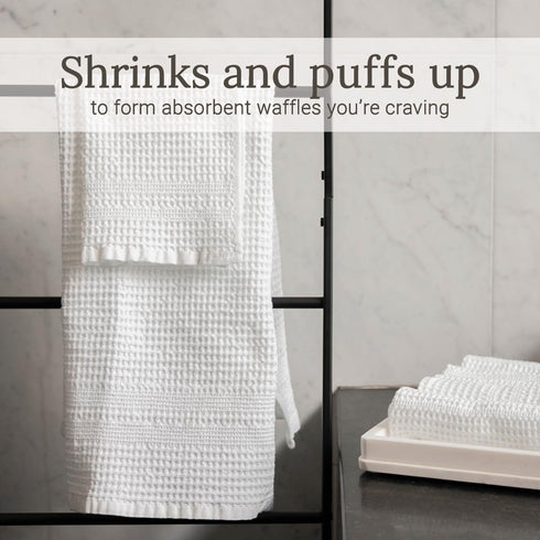 GILDEN TREE Waffle Hand Towels for Bathroom Quick Dry Towel Super Absorbent Thin 100% Cotton Hand Towels Lint Free, Hand Towels for Bathroom Set o...