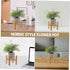 1pc Wooden Planter Stand Bamboo Tray Small Plant Stand Planter Holder Shelf Indoor Flower Pot Rack Bonsai Stand House Plants Midsize Flower Pot Ho...