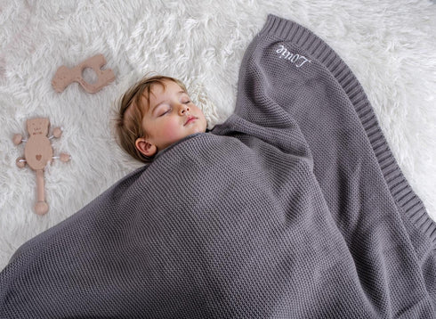 Soft Organic Cotton Knit Receiving Blanket - 100% Luxury Organic Cotton - Soft Warm Cozy Unisex Swaddle Stroller Crib Blanket for Newborns, Infant...