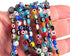 60pcs Evil Eye Beads Colorful Glass Turkish Evil Eye Spacer Beads Handmade Flat Round Lampwork Beads for Jewelry Making Business...