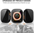 Tensea (2-in-1) for Waterproof Apple Watch Ultra 2/Ultra Screen Protector Case 49mm, iWatch Protective PC Face Cover Built-in Privacy Tempered Gla...