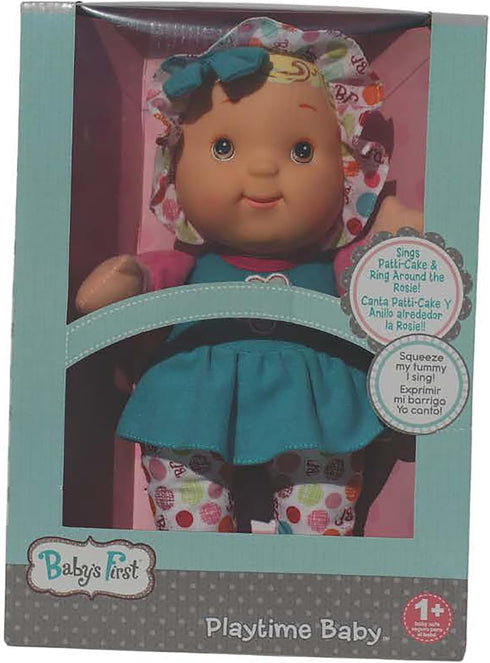 Baby's First Goldberger 12" Soft Body Playtime Baby Doll Teal Bi-Lingual (English-Spanish). A Realistic and Lightweight Soft Body Baby Doll for Ch...
