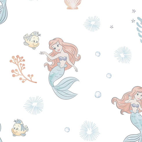 Bedtime Originals Disney Baby The Little Mermaid White Fitted Crib Sheet - Ariel...