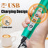 Nahida Turquoise Milk Frother Wand for Coffee Frother Handheld with Stand Electric Whisk with 3 Heads 3 Speeds Drink Mixer Coffee Frother Foam Mak...