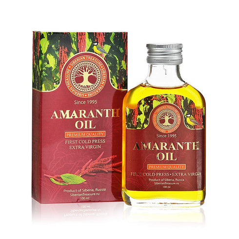 Siberian Amaranth Oil 100 Ml, Premium Quality, Extra Virgin, First Cold Press – 3.4 Fl Oz...