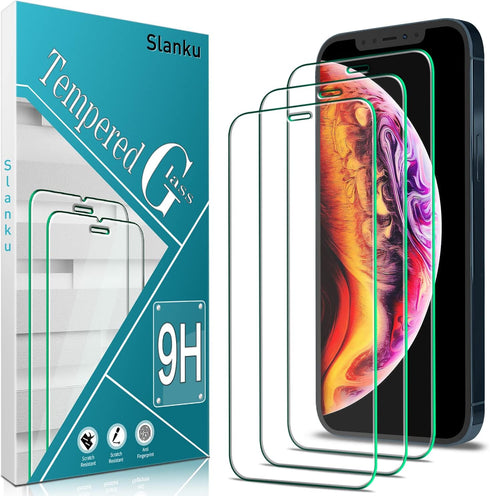 Slanku (3-Pack) Temepered Glass for iPhone 12 Mini 5.4-inch Screen Protector, Easy to Install, Bubbles Free, Case Friendly......
