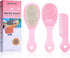 3 Piece Baby Hair Brush and Comb Set for Newborns and Toddlers (Pink)...