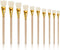 10 Pieces Gilding Brush Gold Leaf Paint Brush Goat Hair Duster Gold Paint Brush Sweep Mop 10 Types Metallic Foil Flakes Paint Brush for Gold Foil ...
