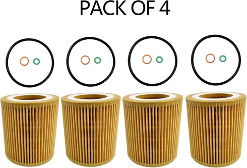 11427953129 Oil Filter Element Set Fit for BMW 128 135 323 325 328 330 335 428 435 525 528 530 535 640 740 Hybrid 3 5 7 M235 X1 X3 X4 X5 X6 Z4-4 P...