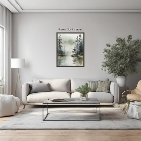 Posterizer 1 pcs- trees and jungle-nature scene style 7-Landscape & Nature Art-Floral Botanical Art- Decor for Home & Office- unframed wall art...