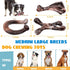 3 Pack Dog Chew Toys for Aggressive Chewers Indestructible Dog Tough Chew Toys,Bacon Flavor Durable Nylon Dog Bones Teething Toy for Dogs Gift,Sma...