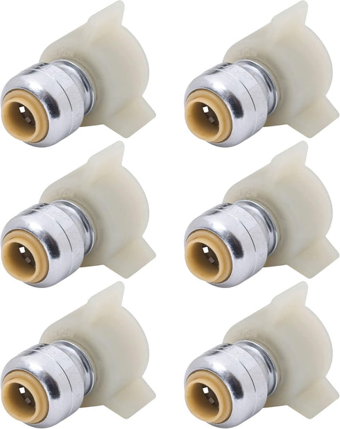 SharkBite 1/4 Inch x 7/8 Inch Ballcock Toilet Reducing Connector, Pack of 6, Push To Connect, PEX Pipe, Copper, CPVC, PE-RT, HDPE, U3531LF...