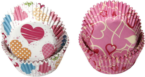 Chef Craft Paper Patterned Cupcake Liners, 50 count, Pink/White/Red...