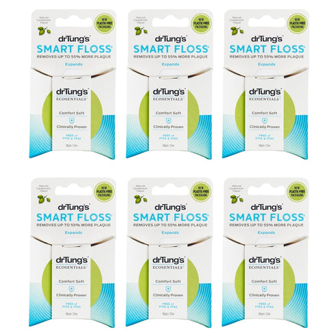 drTung's Smart Floss, 30 yds, Dental Floss - Natural Cardamom Flavor Colors May Vary (6 Pack)...