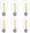 BORT Dimmable LED Edison Bulbs, 6W Equivalent to 60W Vintage Light Bulb, E26 5000K ST58/ST19 LED Bulbs, Antique Flexible Spiral LED Filament Light...