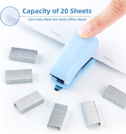 Stapler, 20-50 Sheets Capacity with Staples and Staple Remover Set, Desk Stapler Office Staplers (Blue, 20 Sheet)...