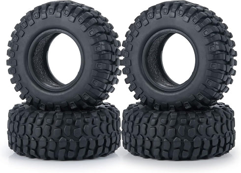 RC-Hub 4PCS 1.0" Crawler Tires Micro Rubber Tires for 1/24 Axial SCX24 90081 AXI00001 AXI00002 AXI00005 AXI00006 RC Crawler Car (50mm)...