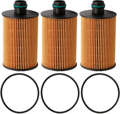 68229402AA Engine Oil Filter with O-ring Element Replacement for Ram 1500 Jeep Grand Cherokee2014-2020 for 68109834AA(3Pcs)...