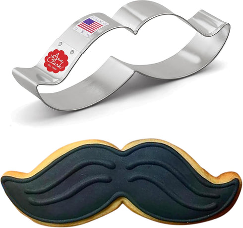 Ann Clark Cookie Cutters Mustache Father's Day Cookie Cutter 5.25" Made in USA...
